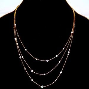 NWT Michael Kors Brilliance Multi Strand Necklace